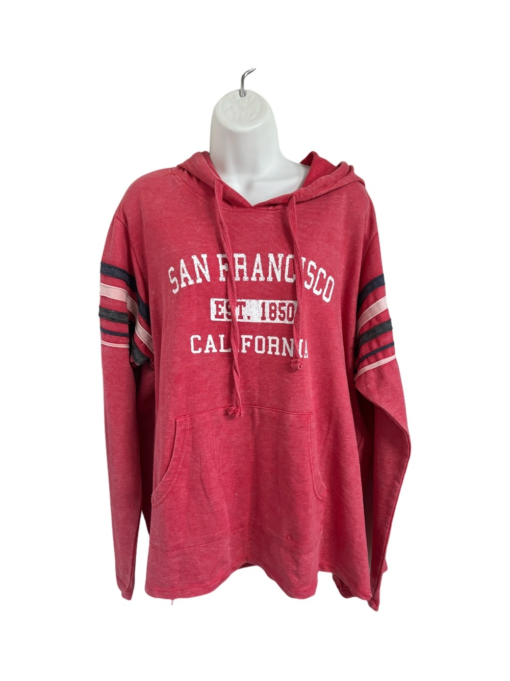 Women's Red San Francisco Graphic Hooded Sweatshirt Size 3XL